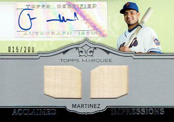 2011 Topps Marquee - Acclaimed Impressions Dual Relic Autographs #AID-57 Fernando Martinez Front