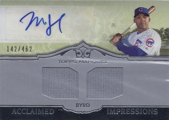 2011 Topps Marquee - Acclaimed Impressions Dual Relic Autographs #AID-24 Marlon Byrd Front