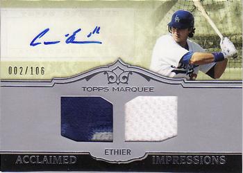 2011 Topps Marquee - Acclaimed Impressions Dual Relic Autographs #AID-28 Andre Ethier Front