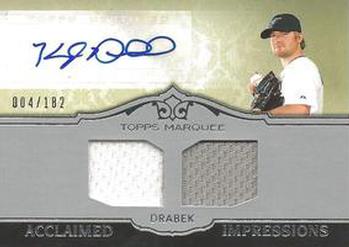 2011 Topps Marquee - Acclaimed Impressions Dual Relic Autographs #AID-33 Kyle Drabek Front