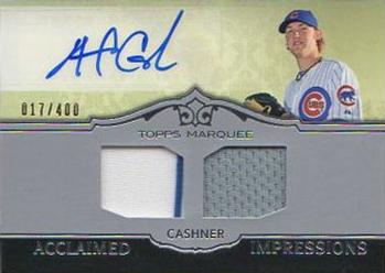 2011 Topps Marquee - Acclaimed Impressions Dual Relic Autographs #AID-40 Andrew Cashner Front