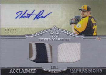 2011 Topps Marquee - Acclaimed Impressions Dual Relic Autographs #AID-55 Heath Bell Front