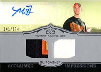 2011 Topps Marquee - Acclaimed Impressions Dual Relic Autographs #AID-56 Madison Bumgarner Front