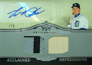 2011 Topps Marquee - Acclaimed Impressions Dual Relic Autographs #AID-7 Miguel Cabrera Front