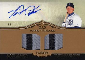 2011 Topps Marquee - Acclaimed Impressions Dual Relic Autographs Gold #AID-7 Miguel Cabrera Front