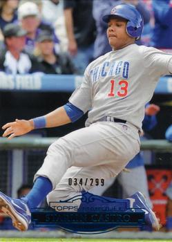 2011 Topps Marquee - Blue #17 Starlin Castro Front