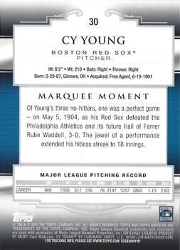 2011 Topps Marquee - Blue #30 Cy Young Back