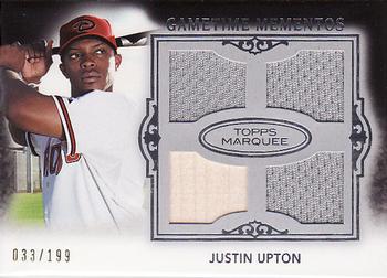 2011 Topps Marquee - Gametime Mementos Quad Relics #GMQR-36 Justin Upton Front
