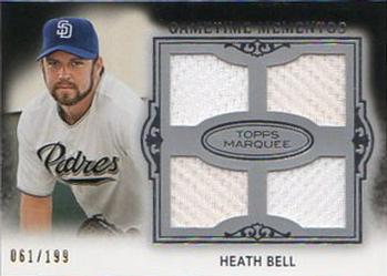 2011 Topps Marquee - Gametime Mementos Quad Relics #GMQR-41 Heath Bell Front