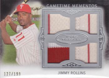 2011 Topps Marquee - Gametime Mementos Quad Relics #GMQR-43 Jimmy Rollins Front