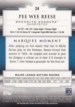 2011 Topps Marquee - Gold #24 Pee Wee Reese Back