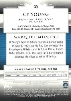 2011 Topps Marquee - Gold #30 Cy Young Back