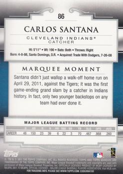 2011 Topps Marquee - Gold #86 Carlos Santana Back