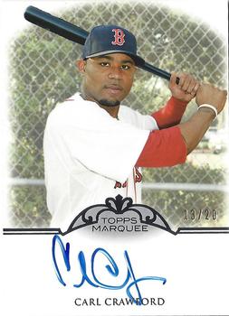 2011 Topps Marquee - Monumental Markings Autographs #MM-CC Carl Crawford Front