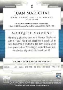 2011 Topps Marquee - Red #2 Juan Marichal Back