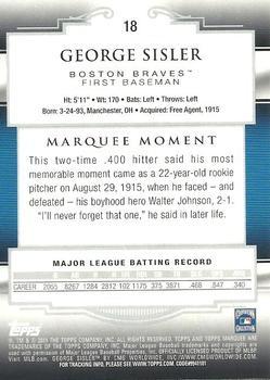 2011 Topps Marquee - Red #18 George Sisler Back