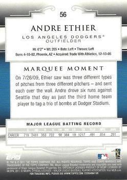 2011 Topps Marquee - Red #56 Andre Ethier Back