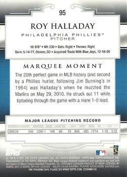 2011 Topps Marquee - Red #95 Roy Halladay Back