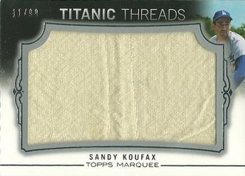 2011 Topps Marquee - Titanic Threads #TTJR-11 Sandy Koufax Front