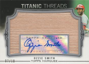 2011 Topps Marquee - Titanic Threads Autographs #TTJA-48 Ozzie Smith Front