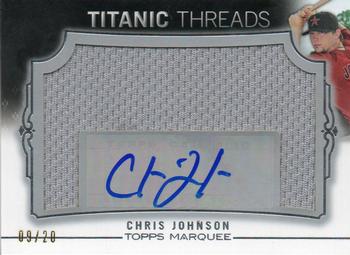 2011 Topps Marquee - Titanic Threads Autographs #TTJA-31 Chris Johnson Front