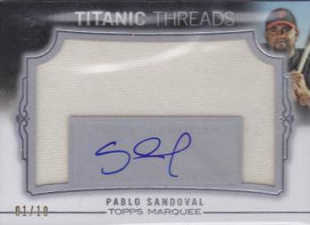 2011 Topps Marquee - Titanic Threads Autographs #TTJA-34 Pablo Sandoval Front