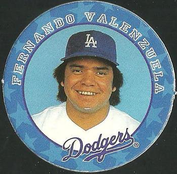 1995 Weinerschnitzel Dodgers Rookie of the Year Pogs #10 Fernando Valenzuela Front