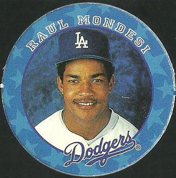 1995 Weinerschnitzel Dodgers Rookie of the Year Pogs #14 Raul Mondesi Front