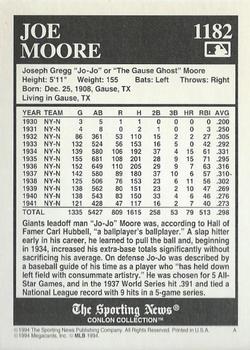 1994 Conlon Collection TSN #1182 Joe Moore Back