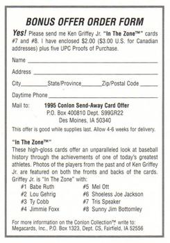 1995 Conlon Collection TSN #NNO Bonus Offer (Ken Griffey Jr. Send-Away) Back