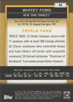 2011 Topps Triple Threads - Gold #98 Whitey Ford Back