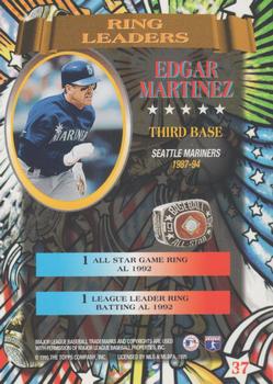 1995 Stadium Club - Ring Leaders #37 Edgar Martinez Back