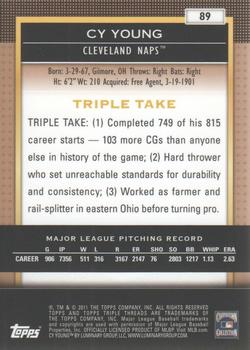 2011 Topps Triple Threads - Sepia #89 Cy Young Back