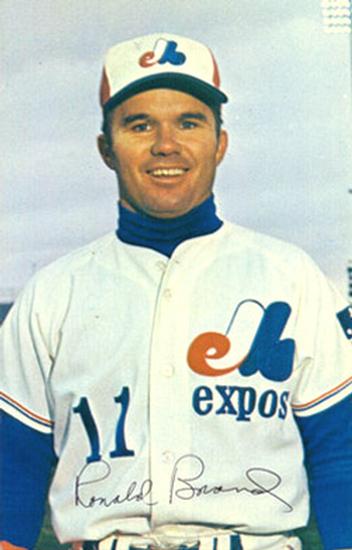 1969 Montreal Expos Postcards #16 Ron Brand Front