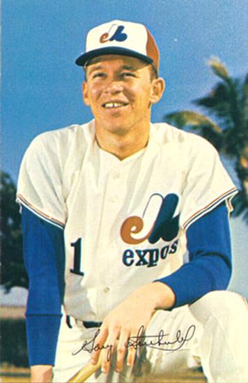 1969 Montreal Expos Postcards #7 Gary Sutherland Front