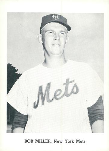 1962 Jay Publishing New York Mets 5x7 Photos #NNO Bob Miller Front