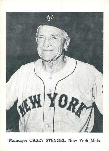 1962 Jay Publishing New York Mets 5x7 Photos #NNO Casey Stengel Front
