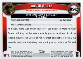 2011 Topps Update #US42 David Ortiz Back