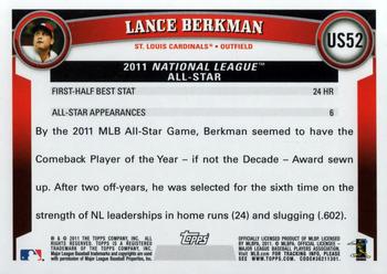 2011 Topps Update #US52 Lance Berkman Back