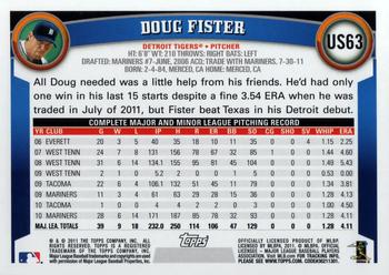 2011 Topps Update #US63 Doug Fister Back