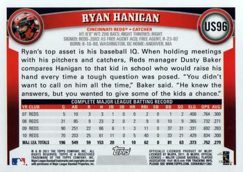 2011 Topps Update #US96 Ryan Hanigan Back