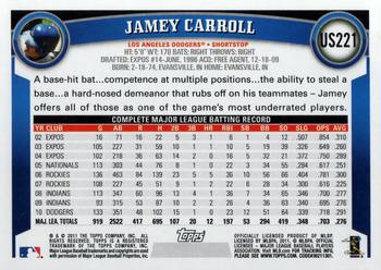 2011 Topps Update #US221 Jamey Carroll Back