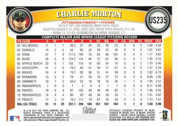 2011 Topps Update #US235 Charlie Morton Back