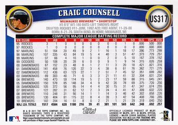 2011 Topps Update #US317 Craig Counsell Back