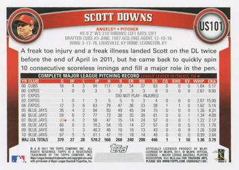 2011 Topps Update #US101 Scott Downs Back