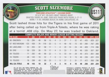 2011 Topps Update #US111 Scott Sizemore Back