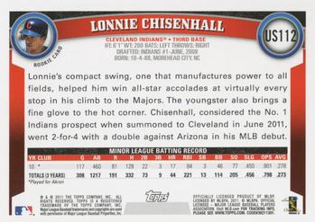 2011 Topps Update #US112 Lonnie Chisenhall Back