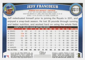2011 Topps Update #US119 Jeff Francoeur Back