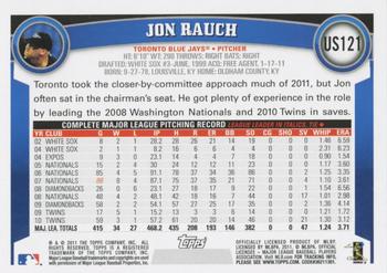 2011 Topps Update #US121 Jon Rauch Back