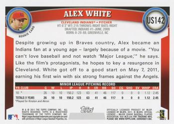 2011 Topps Update #US142 Alex White Back